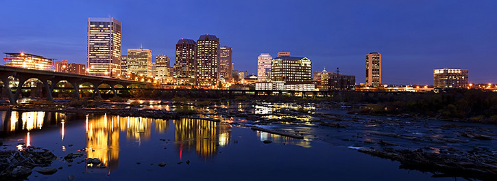 Richmond Skyline at Dusk, VA